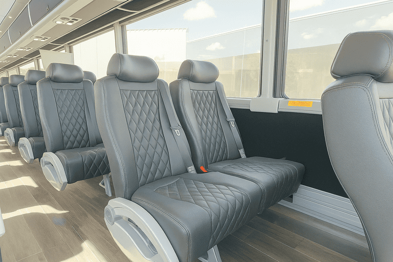 interior of Sammamish Charter Bus charter bus